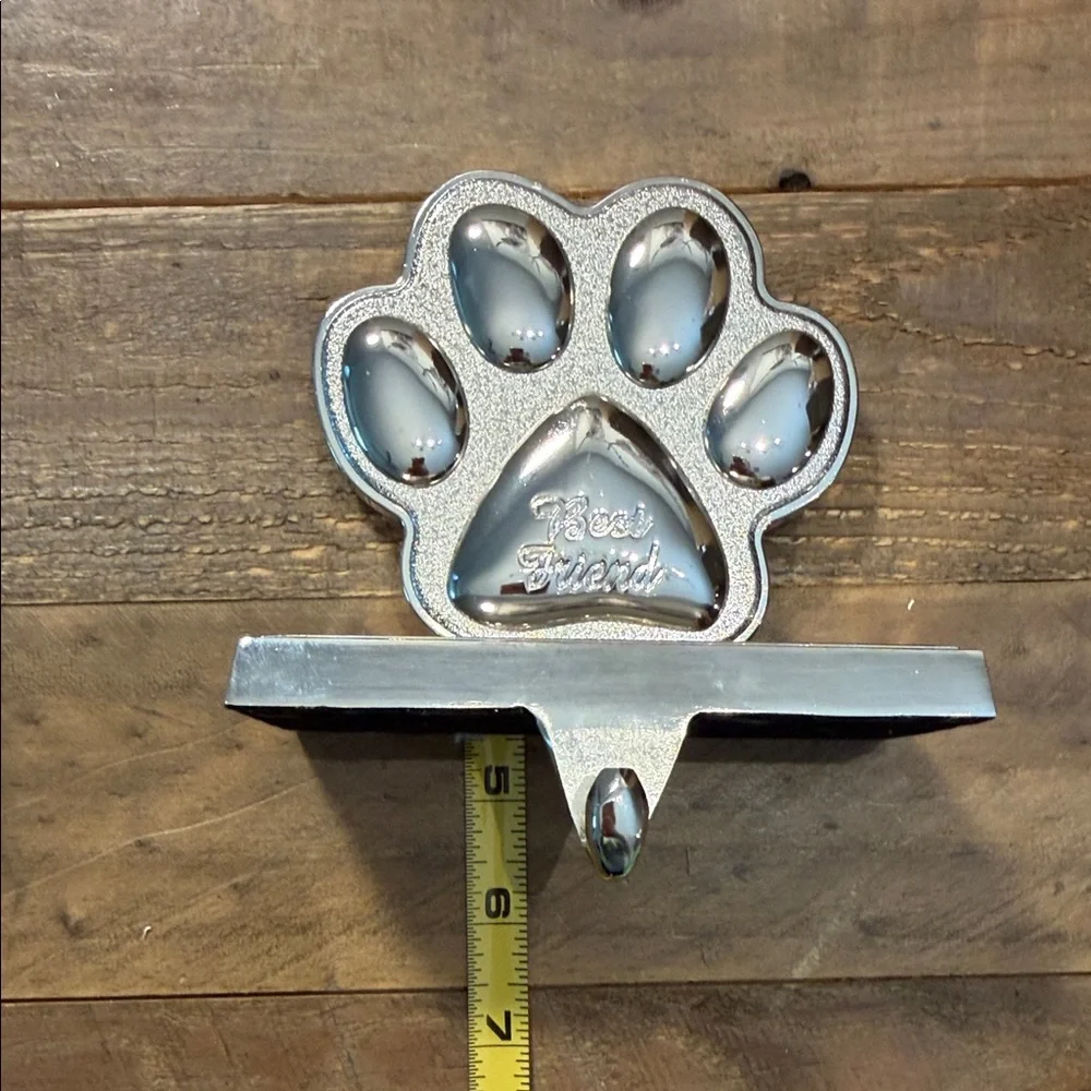 Silver Paw Print Stocking Holder - Picture 7 of 7